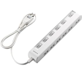 ELECOM �ȃG�l�^�b�v �ʃX�C�b�` ���}�� 6�� 1m �z���C�g T-E05-2610WH
