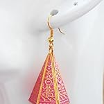 Pink meenakari Cone jhumka