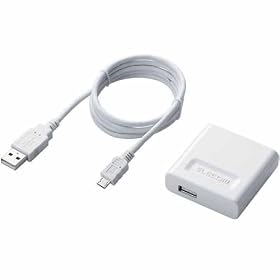 ELECOM �X�}�[�g�t�H���p(docomo Xperia(TM), Xperia arc,MEDIAS,REGZA Phone, au IS05,IS04,SoftBank GALAPAGOS 005SH,HTC Desire�Ή�)  AC�[�d�� USB�P�[�u���t �z���C�g MPS-X10ACUCWH
