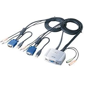 iBUFFALO CPU�ؑ֊� 2��1 �ؑ� USB to USB +Audio�n�� BKVMU2A01A