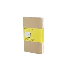 Moleskine Square Cahier Journal Kraft Pocket: set of 3 Square Journals
