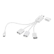 iBUFFALO USB2.0Hub 3�|�[�g&�g�ѓd�b�[�d�E�f�[�^�]���Ή� �z���C�g BSH4U13WH