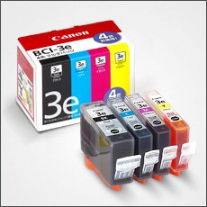 Canon �C���N�^���N BCI-3e 4�F�}���`�p�b�N BK/C/M/Y