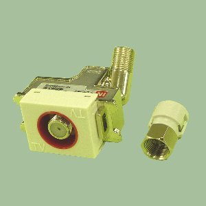 【クリックで詳細表示】マスプロ 壁面テレビ端子【F型接栓】電源挿入型 DSKTD-FP