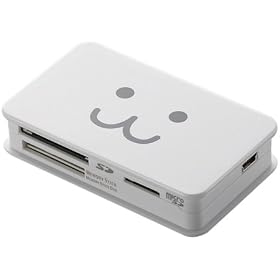 ELECOM ���������[�_���C�^ SD+MS+CF�Ή� �z���C�gFACE MR-A39HWHF1
