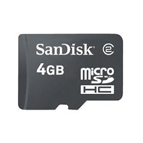 SanDisk microSDHC 4GB �T���f�B�X�N CLASS2 SDHC�ϊ��A�_�v�^�[ �o���N�i