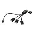 iBUFFALO USB2.0Hub 3�|�[�g&�g�ѓd�b�[�d�E�f�[�^�]���Ή� �u���b�N BSH4U13BK