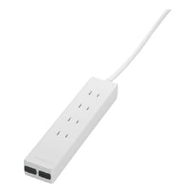 iBUFFALO USB�|�[�g�tOA�^�b�v 2�s��4�� USB2�|�[�g�t 3m �z���C�g BSTA24W30WH
