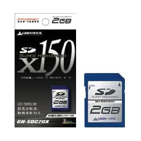 �O���[���n�E�X 150�{���n�C�X�s�[�hSD�J�[�h 1GB GH-SDC1GX