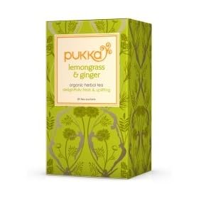 Pukka Lemongrass & Ginger �p�b�J�n�[�u�X �������O���X&�W���W���[ 20P