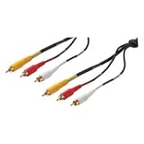  New 12' Left / Right Stereo + Video 3 RCA Patch Cord