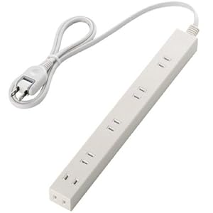 【クリックで詳細表示】ELECOM 電源タップ 雷ガード ACアダプタすっきり 6個口 1m ホワイト T-SLK-2610WH
