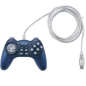 BUFFALO USB�Q�[���p�b�h 12�{�^�� �f�W�^���Ή� �u���[ BGCUD1201BLA
