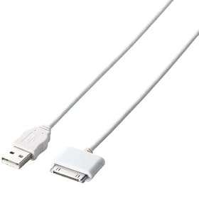 Elecom iPad/iPhone4/4S/3GS/3G/iPod �Ή� �[�d�E�f�[�^�]��1m �z���C�g USB-UAD10WH