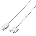 Elecom iPad/iPhone4/4S/3GS/3G/iPod �Ή� �[�d�E�f�[�^�]��1m �z���C�g USB-UAD10WH