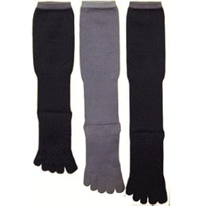 【クリックで詳細表示】5本指ハイソックス エクスウール 2足組 日本製