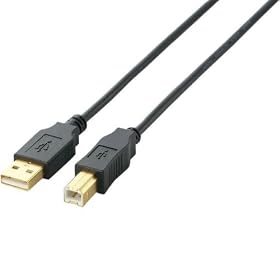 ELECOM USB2.0�P�[�u�� A-B�^�C�v 2m �u���b�N U2C-B20BK