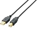 ELECOM USB2.0�P�[�u�� A-B�^�C�v 2m �u���b�N U2C-B20BK