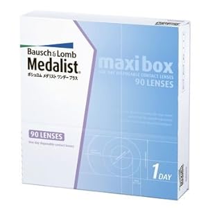 【クリックで詳細表示】ボシュロム メダリスト ワンデープラス マキシーボックス(90枚入)1箱 B.C.：8.6 DIA：14.2