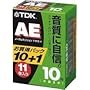 TDK �I�[�f�B�I�J�Z�b�g�e�[�v AE 10��11���p�b�N [AE-10X11G]