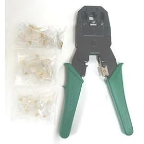 【クリックで詳細表示】☆モジュラー＆LANケーブルのコネクタ圧着工具【3種コネクタ付】