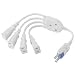 ELECOM AC�A�_�v�^��4�Ȃ���P�[�u�� �z���C�g T-AD4WH