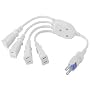 ELECOM AC�A�_�v�^��4�Ȃ���P�[�u�� �z���C�g T-AD4WH