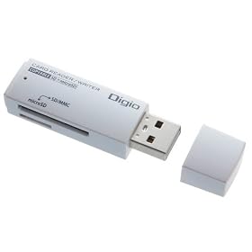 ���A�X SD&�}�C�N��SD�p�J�[�h���[�_�[/���C�^�[ �z���C�g CRW-SD42W