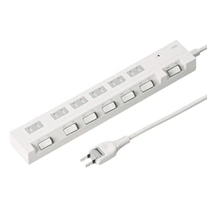 【クリックで詳細表示】SANWA SUPPLY 節電エコタップ 2P・6個口 1m TAP-S18-1
