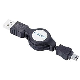 ELECOM ������莮USB1.1�P�[�u�� USB(A)�I�X-USB(miniB)�I�X 0.8m USB-RLM508