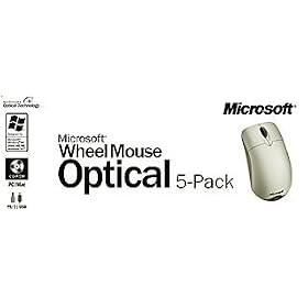 �}�C�N���\�t�g �I�v�e�B�J�� �}�E�X Wheel Mouse Optical �z���C�g 5�p�b�N D66-00036