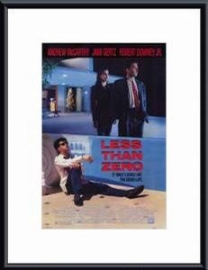  Less Than Zero, Art Poster by Unknown Artist, with Metal Frame, poster size: 11
