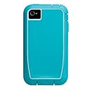 Case-mate iPhone 4/4S用 ハイブリッドフルカバーケース Phantom アクア/ホワイト CM019269