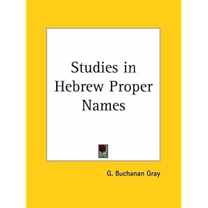 【クリックでお店のこの商品のページへ】Studies in Hebrew Proper Names 1896 [ペーパーバック]