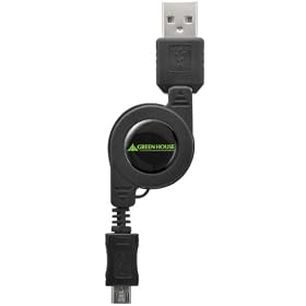 GREEN HOUSE Xperia�Ή� USB�[�d�P�[�u��(microB�^�C�v) GH-USB-MCBK