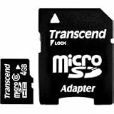  Transcend microSDHC CARD  4GB  Class 6(SD 2.0)