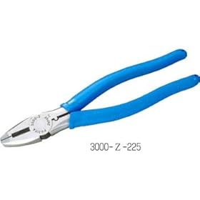 【クリックで詳細表示】フジ矢 絶縁パワーペンチ 圧着付 3000-Z 225MM