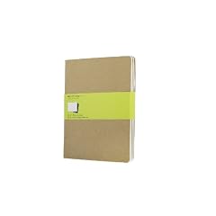 Moleskine Plain Cahier Journal Kraft XLarge: set of 3 Plain Journals