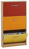  SB-Design 411-003_Buche-Nachbildung/rot-orange-gelb - Schuhkipper STEP 3 - B x H x T: 58.5 x 106.0 x 17.0 cm