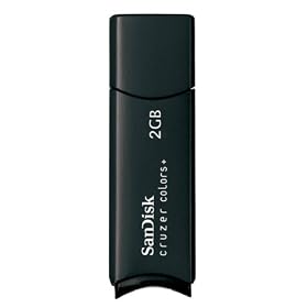 SanDisk USB�t���b�V���h���C�u cruzer colors+ 2GB Black ReadyBoost�Ή� SDCZ23-002G-J65B