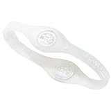 POWER BALANCE(�p���[�o�����X) SILICONE WRISTBAND (�p���[�o�����X �V���R�����X�g�o���h) Clear/ White M