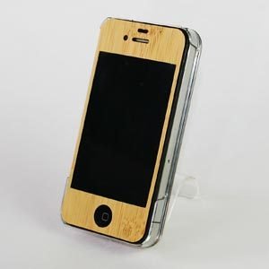 REAL WOODEN CASE COVER 「WoodGrain-木目-」-竹- for iPhone4/iPhone4S