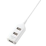 ELECOM USB�n�u USB2.0�Ή� ����n�u �o�X�p���[ 3�|�[�g 0.3m �z���C�g U2H-TAP1303BWH�G���R���ɂ��