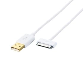ELECOM iPhone4/4S/3GS/3G/iPad/��Pod �Ή� USB2.0�P�[�u�� for Apple DOCK 2m �z���C�g U2C-AP-UAD20WH