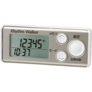 【クリックで詳細表示】リズム(RHYTHM) 3Dセンサー歩数計 リズムウォーカー01 シャンペンゴールド 9ZYA01RH18