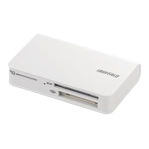 【クリックで詳細表示】iBUFFALO カードリーダー/ライター 45＋5メディア対応 超小型 ホワイト BSCR01U2WH