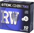 TDK CD-RW�f�[�^�p700MB 4�{��5mm���P�[�X����10���p�b�N [CD-RW80X10S]
