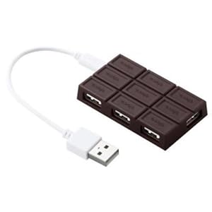 【クリックで詳細表示】ELECOM USB2.0HUB Cioco. バスパワー 4ポート 0.1m ブラウン U2H-CH4BBR