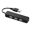 iBUFFALO �yPS3����m�F�ρzUSB2.0Hub �o�X�p���[ 4�|�[�g �u���b�N BSH4U06BK