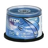  TDK DVD-R 4.7 GB 16x 50 pack